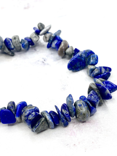 Pulsera 'India' de chip de Lapislázuli | Espiritualidad y calma