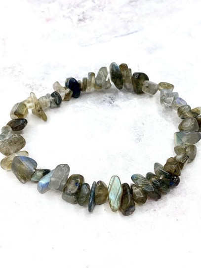 Labradorite Chip 'India' bracelet | Protection and Intuition