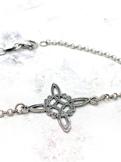 Witches Knot and sterling silver 'Agatha' bracelet - Protection