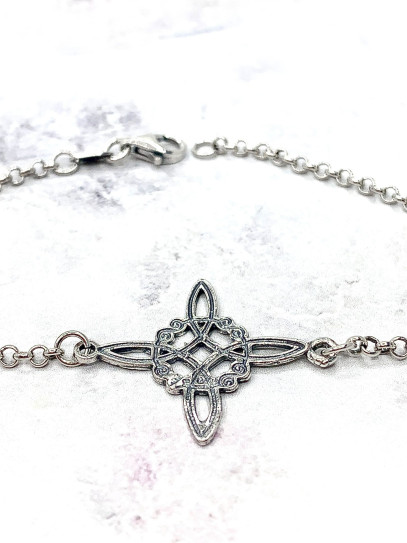 Witches Knot and sterling silver 'Agatha' bracelet - Protection
