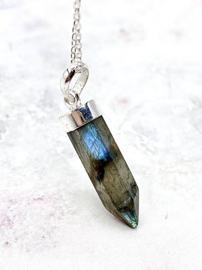 Collaret punta de Labradorita gran | Protecció i intuïció