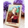 Saint Benedict holy card with prayer