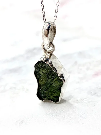 Collar Moldavita grande 3-4 cm | Suerte y espiritualidad