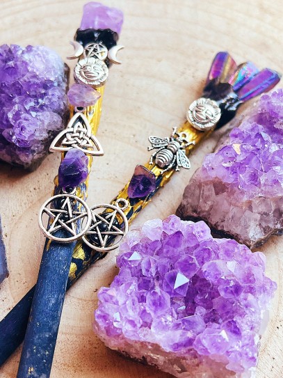 Natural Stone Power Magic Wand - Amethyst