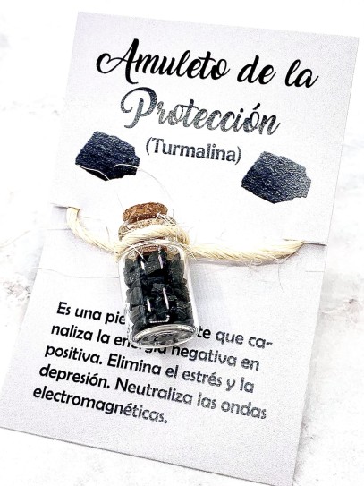 Flascó de Turmalina - Amulet de protecció, neteja i transformació