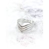 Triple silver 'Thalia' ring