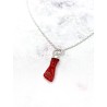 Fist of the Figa necklace made of Red Jet