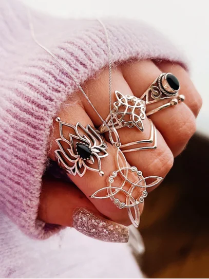 Midi silver 'Thalia' ring