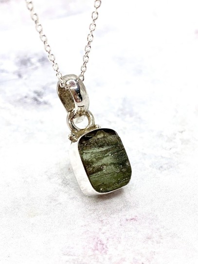 Collaret de Moldavita mini de plata | Bona sort - Espiritualitat