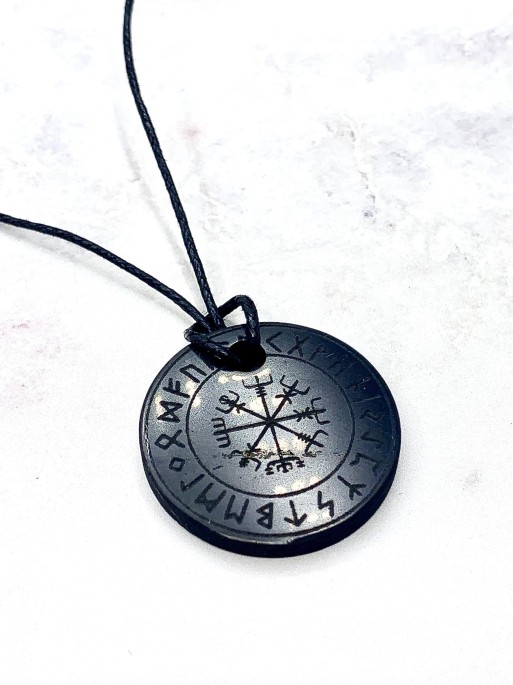 Collaret 'Hazel' de Shungit natural - Runes Vikingues