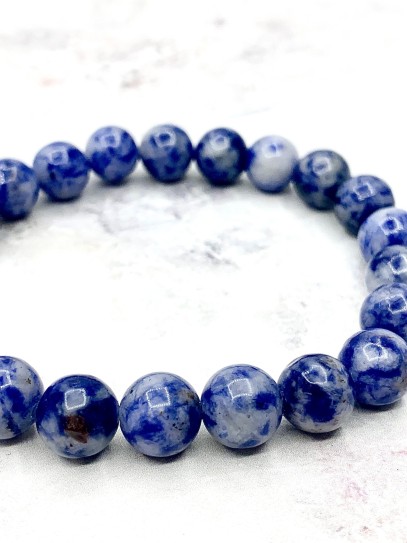 Pulsera 'Asha' de Sodalita 8mm | Inteligencia y estudios