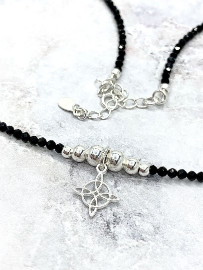 Witches Knot and Onyx 'Glinda' necklace