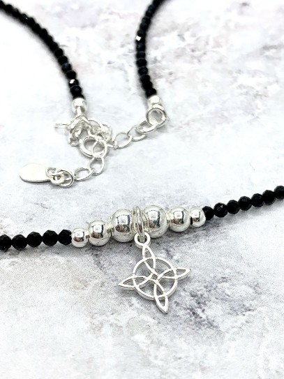 Witches Knot and Onyx 'Glinda' necklace