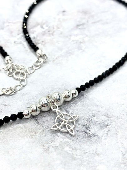 Witches Knot and Onyx 'Glinda' necklace