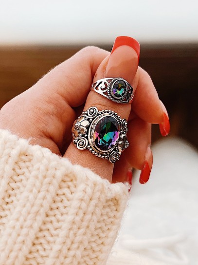 Anell 'Aurea' de Topazi Místic