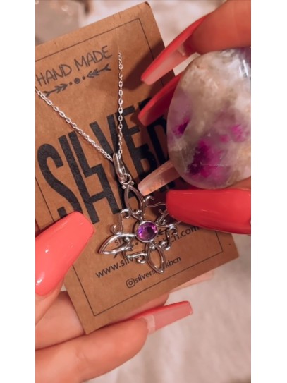 Witches Knot 'Sabrina' faceted Amethyst necklace