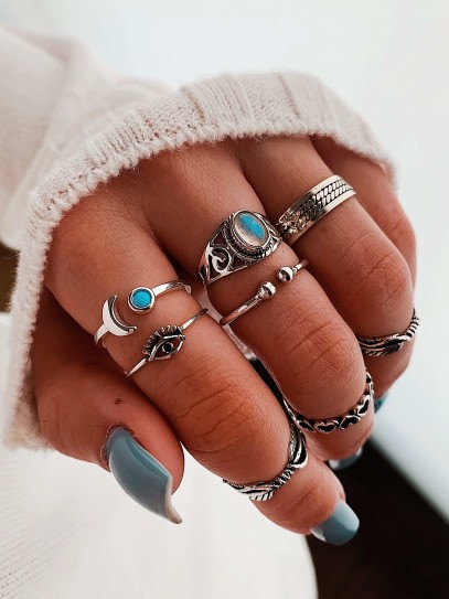 Anillo 'Ethnic' de Piedra Luna