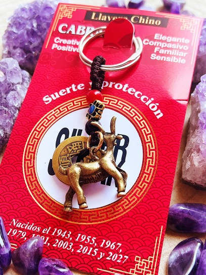Chinese Zodiac Keychain: The Year of the Goat (1943, 1955, 1967, 1979, 1991, 2003, 2015)