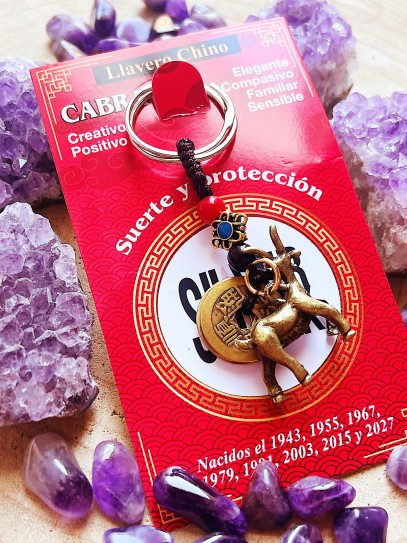 Chinese Zodiac Keychain: The Year of the Goat (1943, 1955, 1967, 1979, 1991, 2003, 2015)