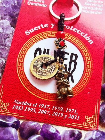 Chinese Zodiac Keychain: Year of the Pig (1947, 1959, 1971, 1983, 1995, 2007, 2019)