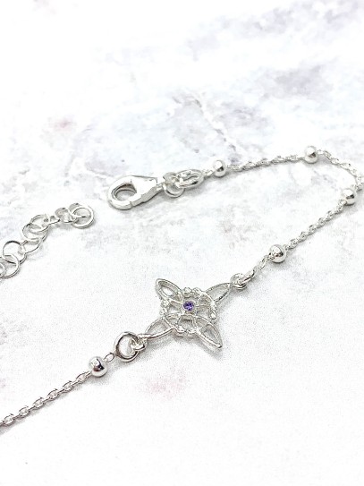 Pulsera 'Bridget' de Nudo Brujas y Amatista - Protección