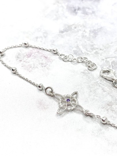 Pulsera 'Bridget' de Nudo Brujas y Amatista - Protección