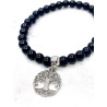Black Tourmaline and Tree of Life Bracelet 6mm | Extreme Protection