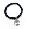 Black Tourmaline and Tree of Life Bracelet 6mm | Extreme Protection