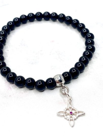 Tourmaline and Witch's Knot Bracelet | Returns the evil that is wished upon you