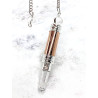 Péndulo varita de Reiki de Cuarzo y cobre - Protección y curación