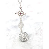 Triple protection necklace: Witch's Knot, Miraculous Medal of the Virgin of the Ruby, and Tetragrammaton