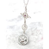 Collar triple protección: Nudo de Bruja, Medalla Virgen de la Milagrosa Rubí y Tetragramatón
