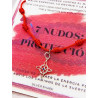 Pulsera de los 7 nudos de protección y Nudo de Brujas - Topacio azul