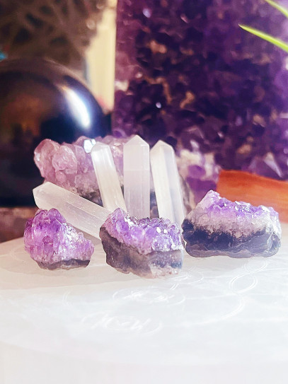 Mini Selenite Tip Generator | Cleansing and Protection
