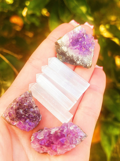 Mini Selenite Tip Generator | Cleansing and Protection