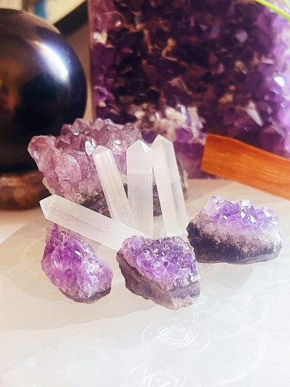 Mini Selenite Tip Generator | Cleansing and Protection