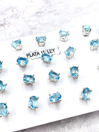 Pendientes 'Kaia' de Aguamarina | Paz y tranquilidad