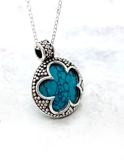 Collar 'Gotland' de Turquesa plano - Historia medieval