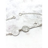 Pulsera triple protección de plata: Medalla llave de San Benito y San Judas Tadeo mini