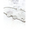 Pulsera triple protección de plata: Medalla llave de San Benito y San Judas Tadeo mini