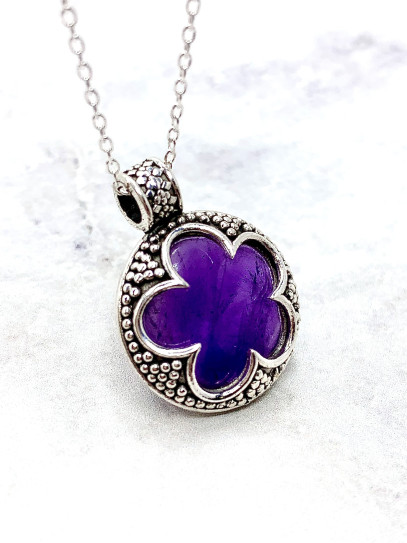 Flat Amethyst 'Gotland' Necklace - Medieval History