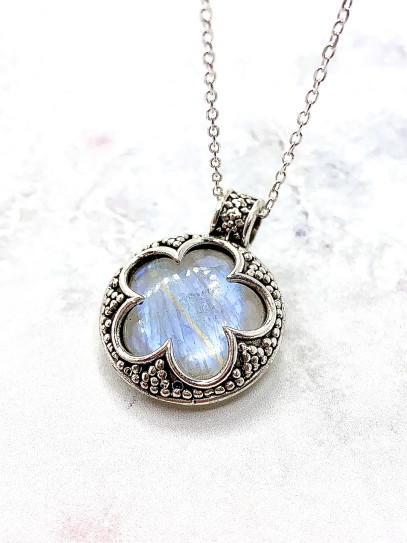 Collar 'Gotland' de Piedra luna plano - Historia medieval