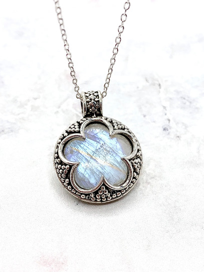 Collar 'Gotland' de Piedra luna plano - Historia medieval