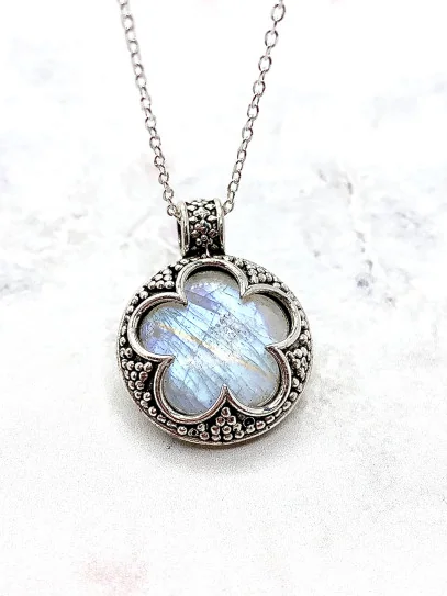 Collar 'Gotland' de Piedra luna plano - Historia medieval