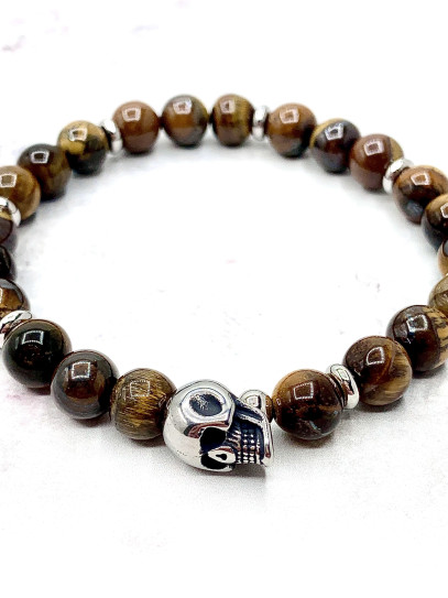 Pulsera 'Owen' de Ojo de Tigre 8mm | Protección, suerte y prosperidad