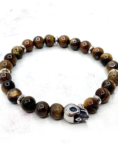 Pulsera 'Owen' de Ojo de Tigre 8mm | Protección, suerte y prosperidad