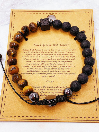 Triple Protection Tiger's Eye Bracelet | Protection, Luck, and Prosperity