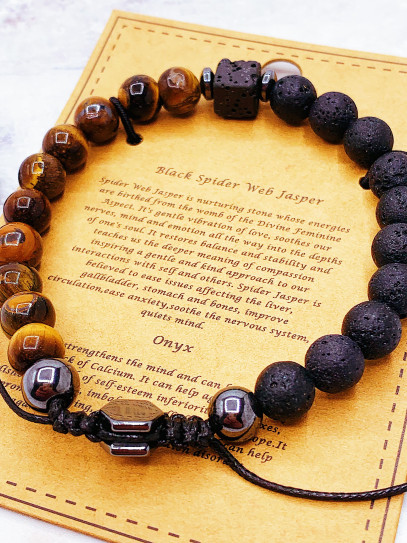 Triple Protection Tiger's Eye Bracelet | Protection, Luck, and Prosperity