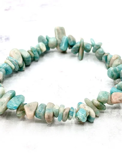 Amazonite Chip Bracelet 'India' | Strength and Protection