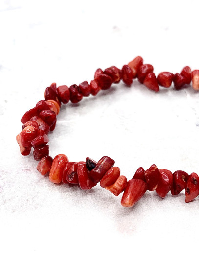 Pulsera 'India' de chip de Coral | Fertilidad y curación